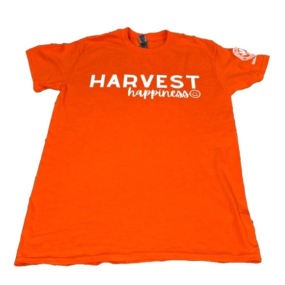 Gildan Tops - Gildan Harvest‎ Happiness T-Shirt; Orange; Unisex Size Small